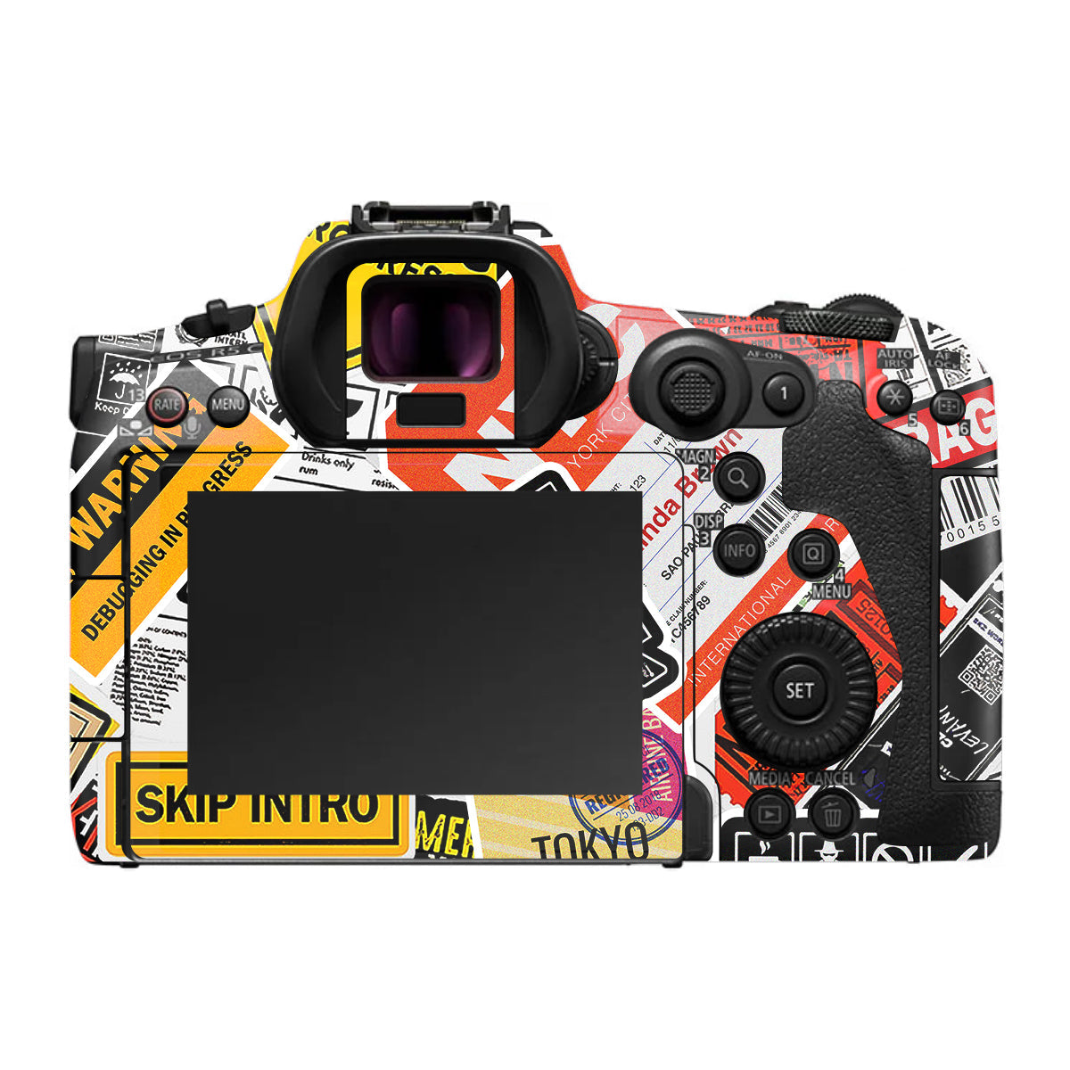 Tech Aesthetic Sticker Collage Canon EOS R5 C Camera Skin