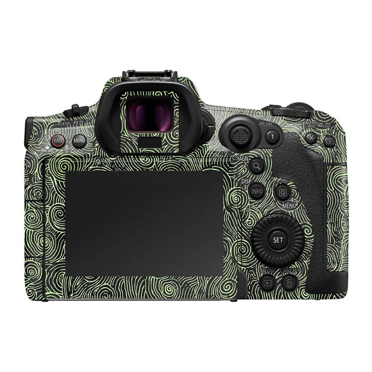Green Spirals Canon EOS R5 C Camera Skin