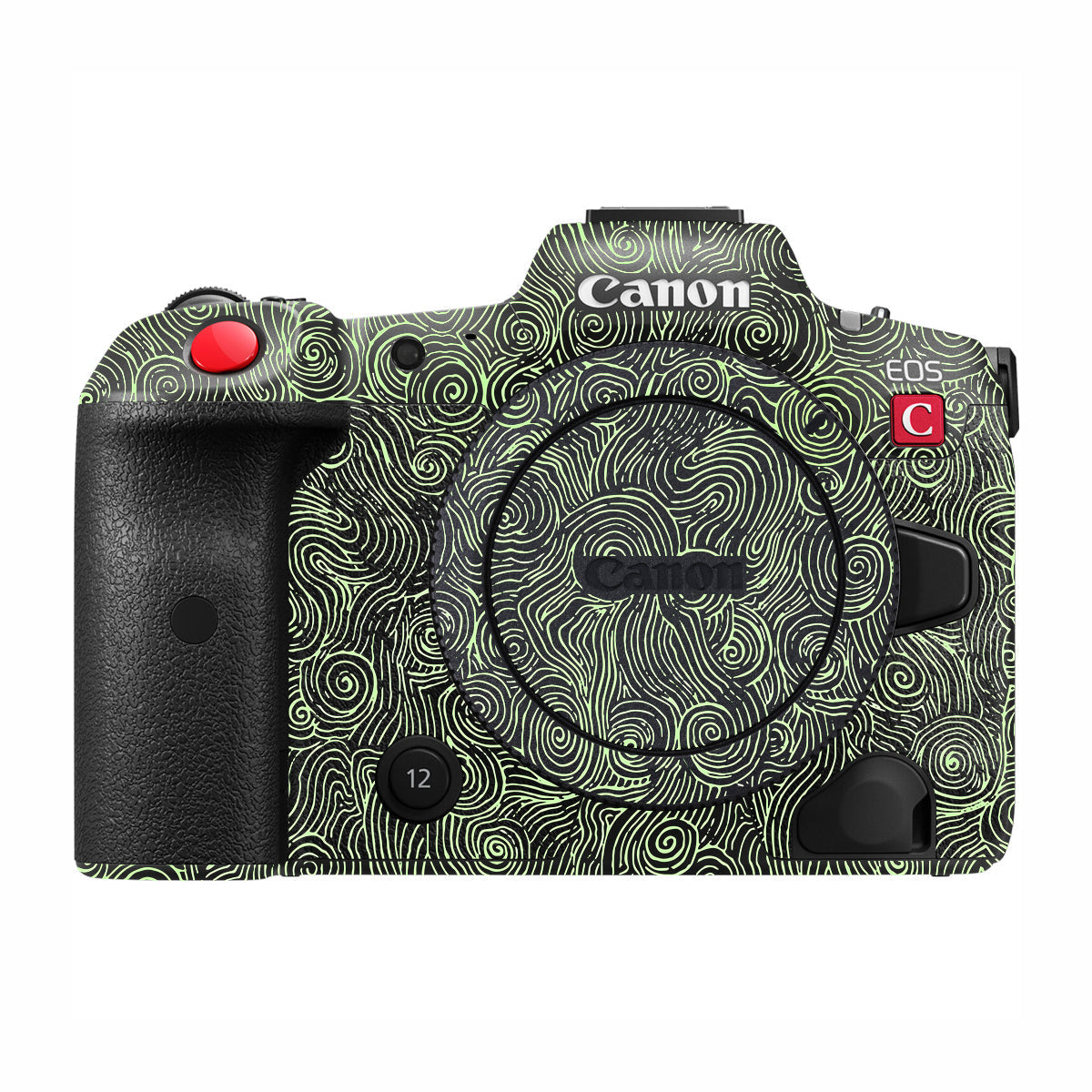 Green Spirals Canon EOS R5 C Camera Skin