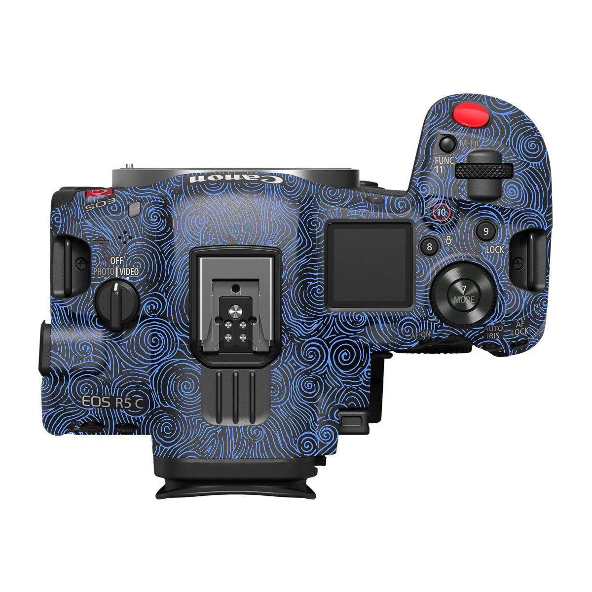 Blue Spirals Canon EOS R5 C Camera Skin