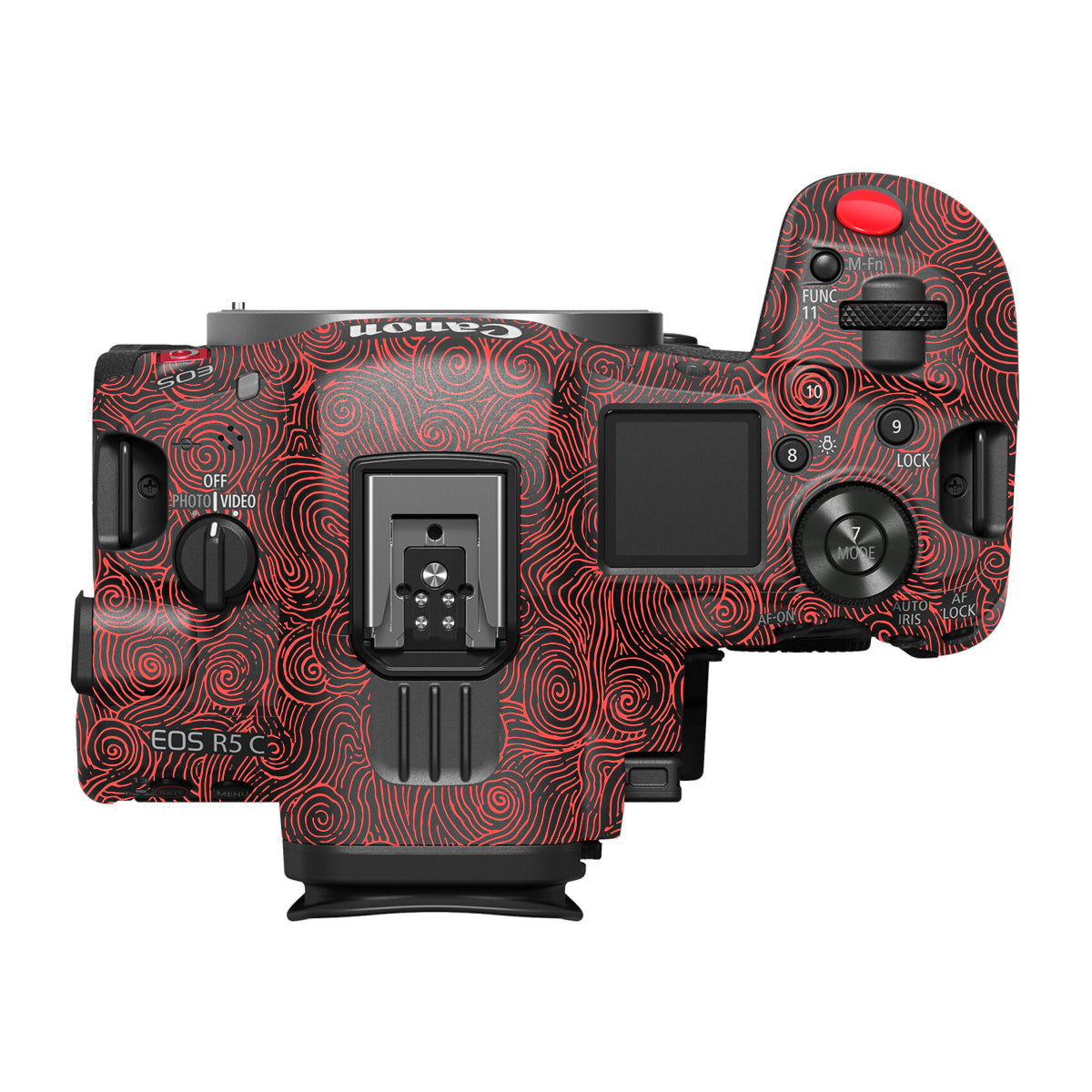 Red Spirals Canon EOS R5 C Camera Skin