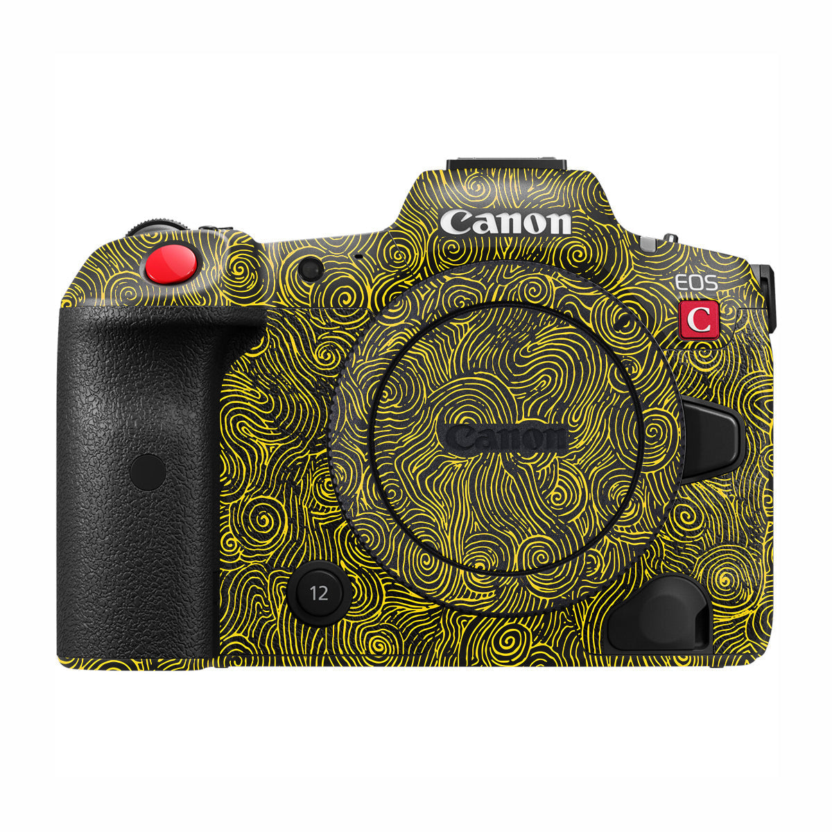 Yellow Spirals Canon EOS R5 C Camera Skin