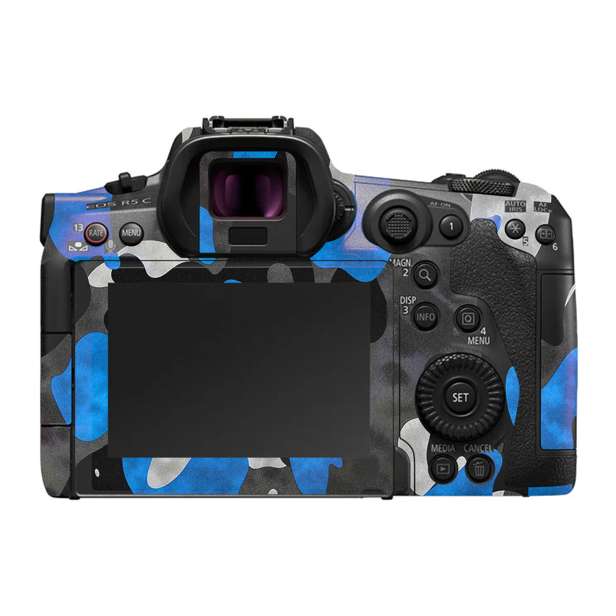 Blue Grey Camo Canon EOS R5 C Camera Skin