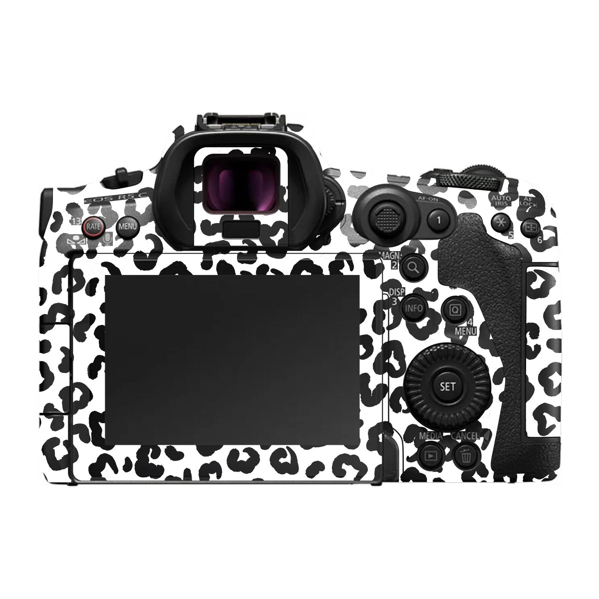 White Leopard Canon EOS R5 C Camera Skin