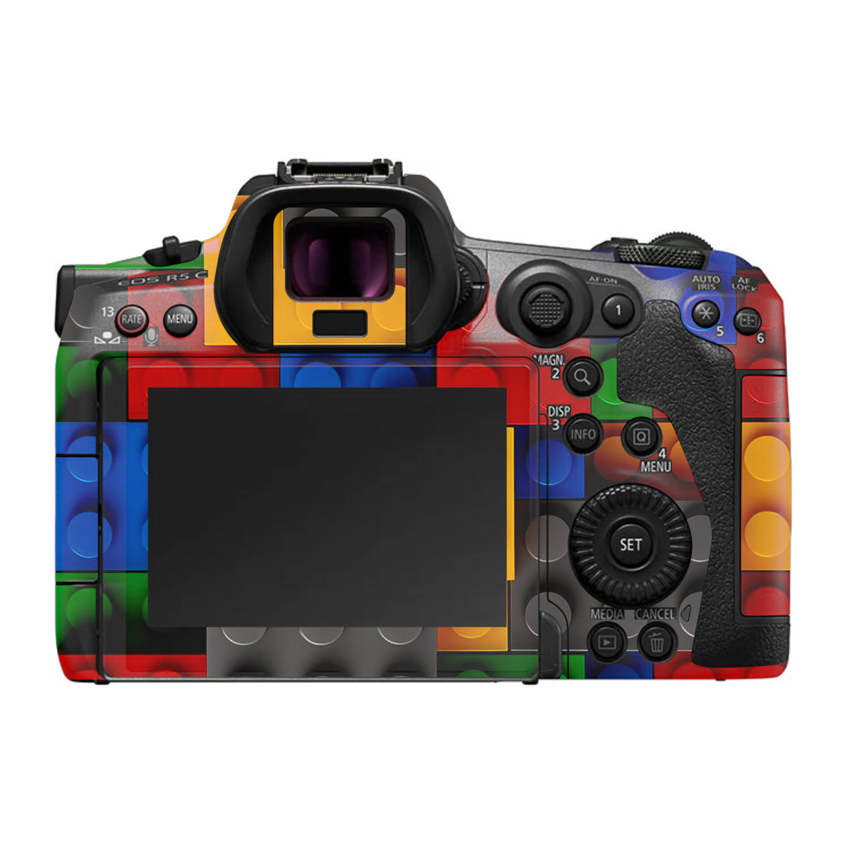 Colorful LEGO Brick Wall Pattern Canon EOS R5 C Camera Skin