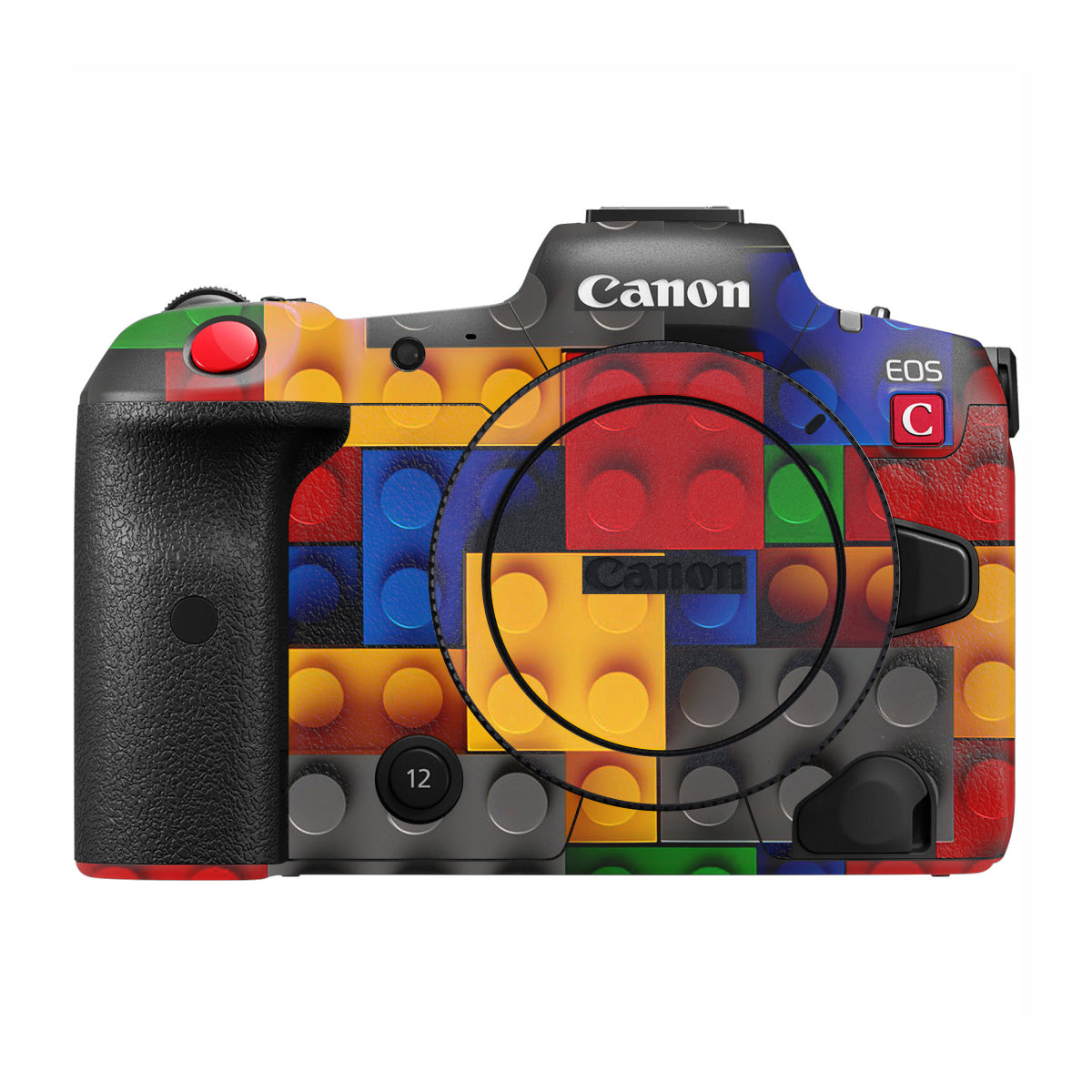 Colorful LEGO Brick Wall Pattern Canon EOS R5 C Camera Skin