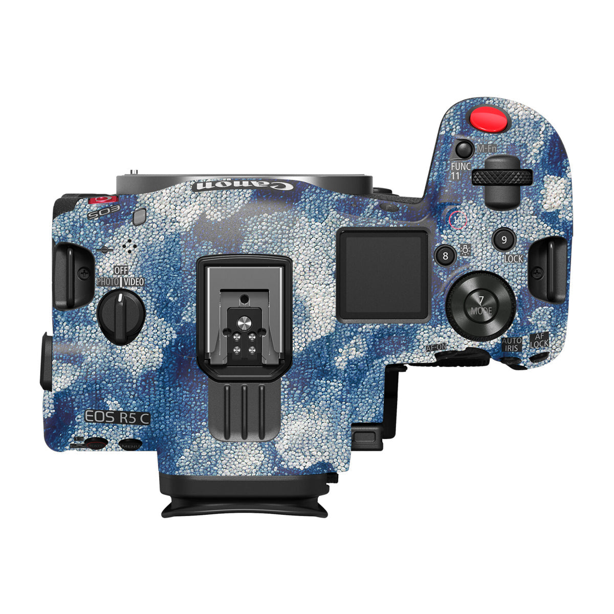 Blue Watercolor Fabric Canon EOS R5 C Camera Skin