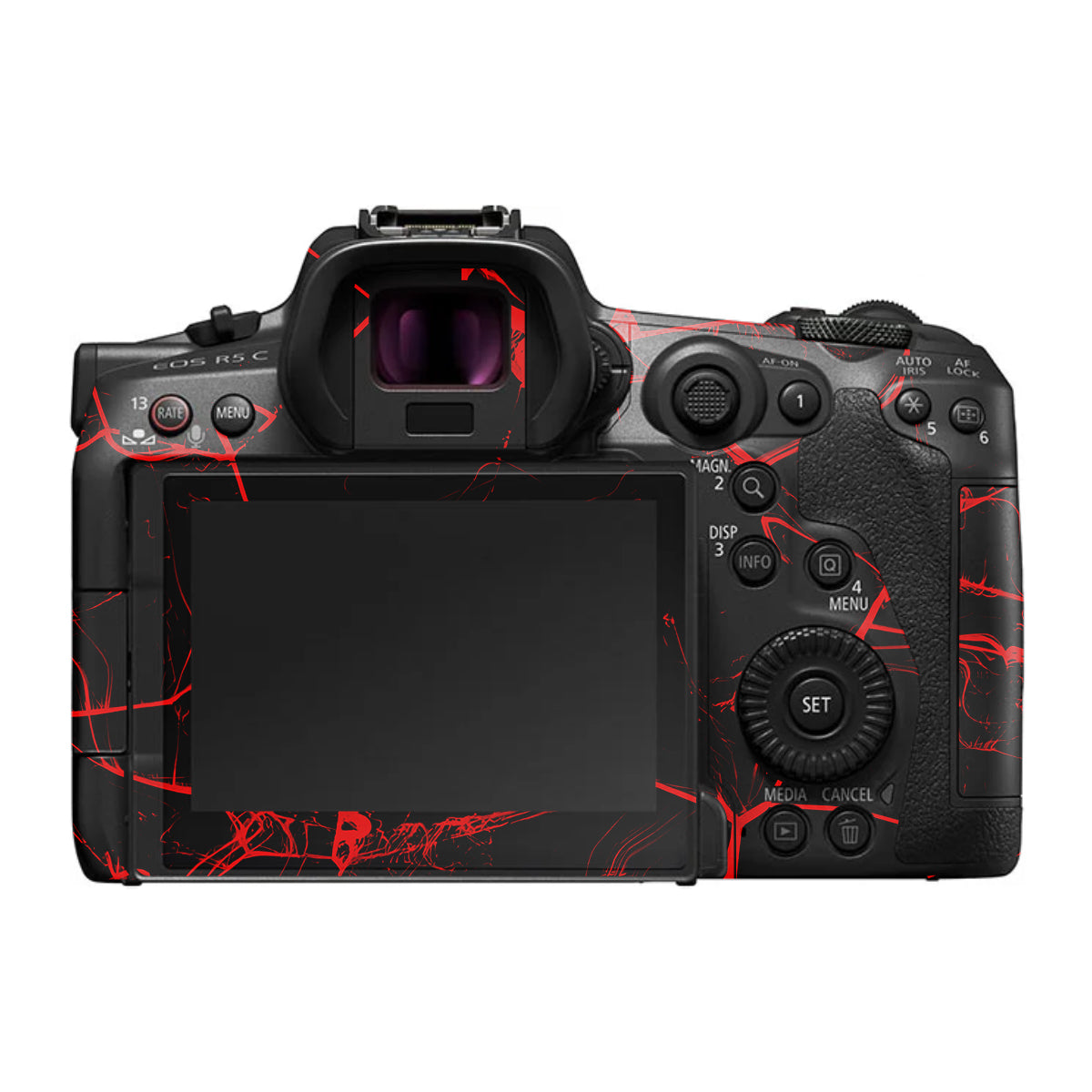 Red Neural Grid Canon EOS R5 C Camera Skin