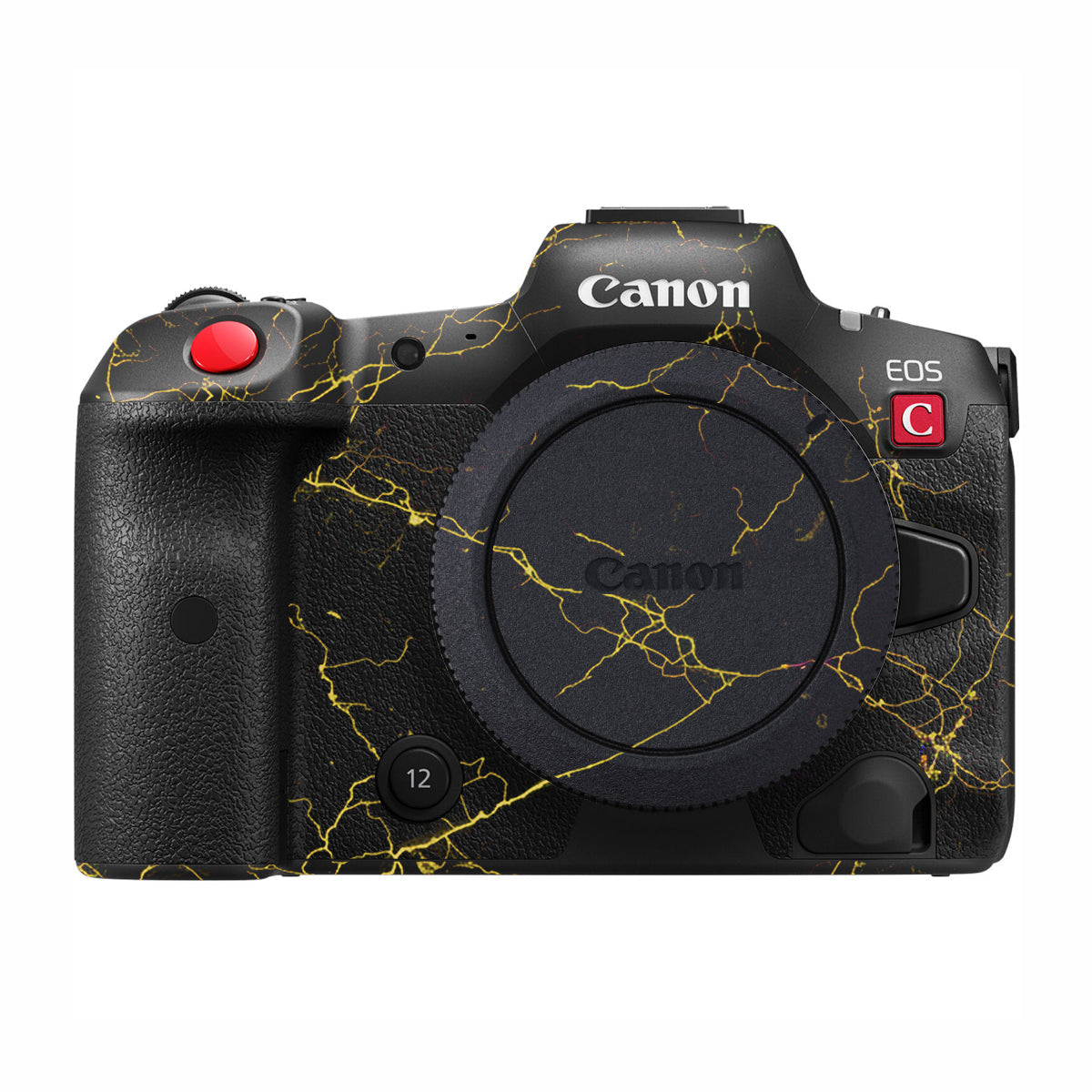 Electric Gold Veins Canon EOS R5 C Camera Skin