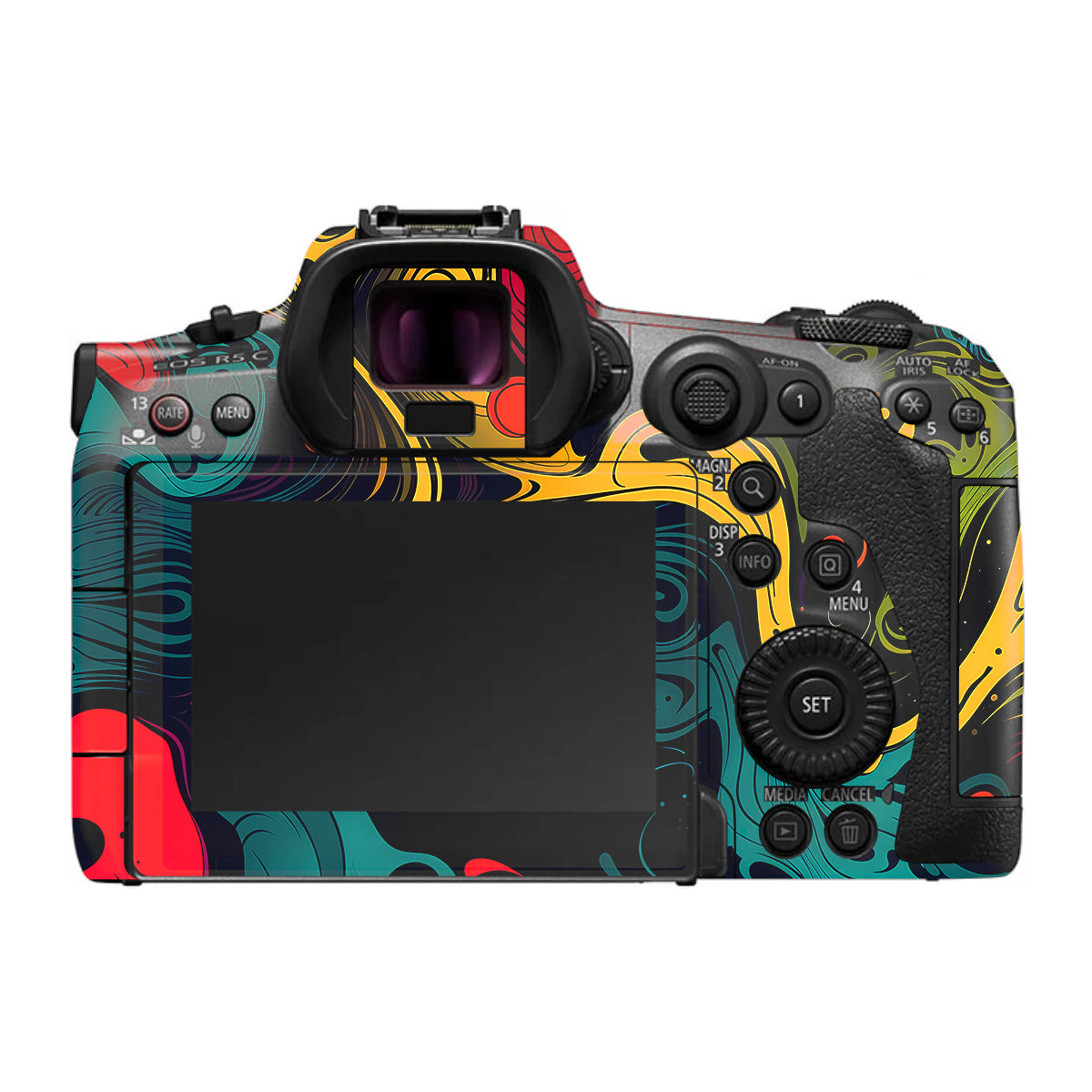 Psychedelic Color Swirl Canon EOS R5 C Camera Skin