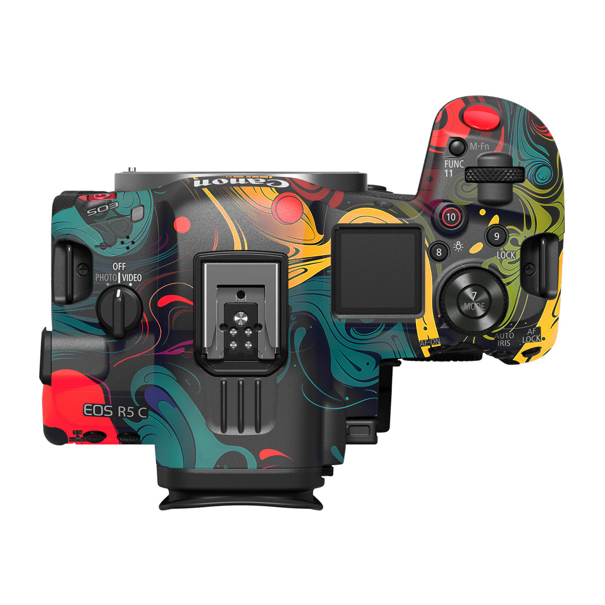 Psychedelic Color Swirl Canon EOS R5 C Camera Skin