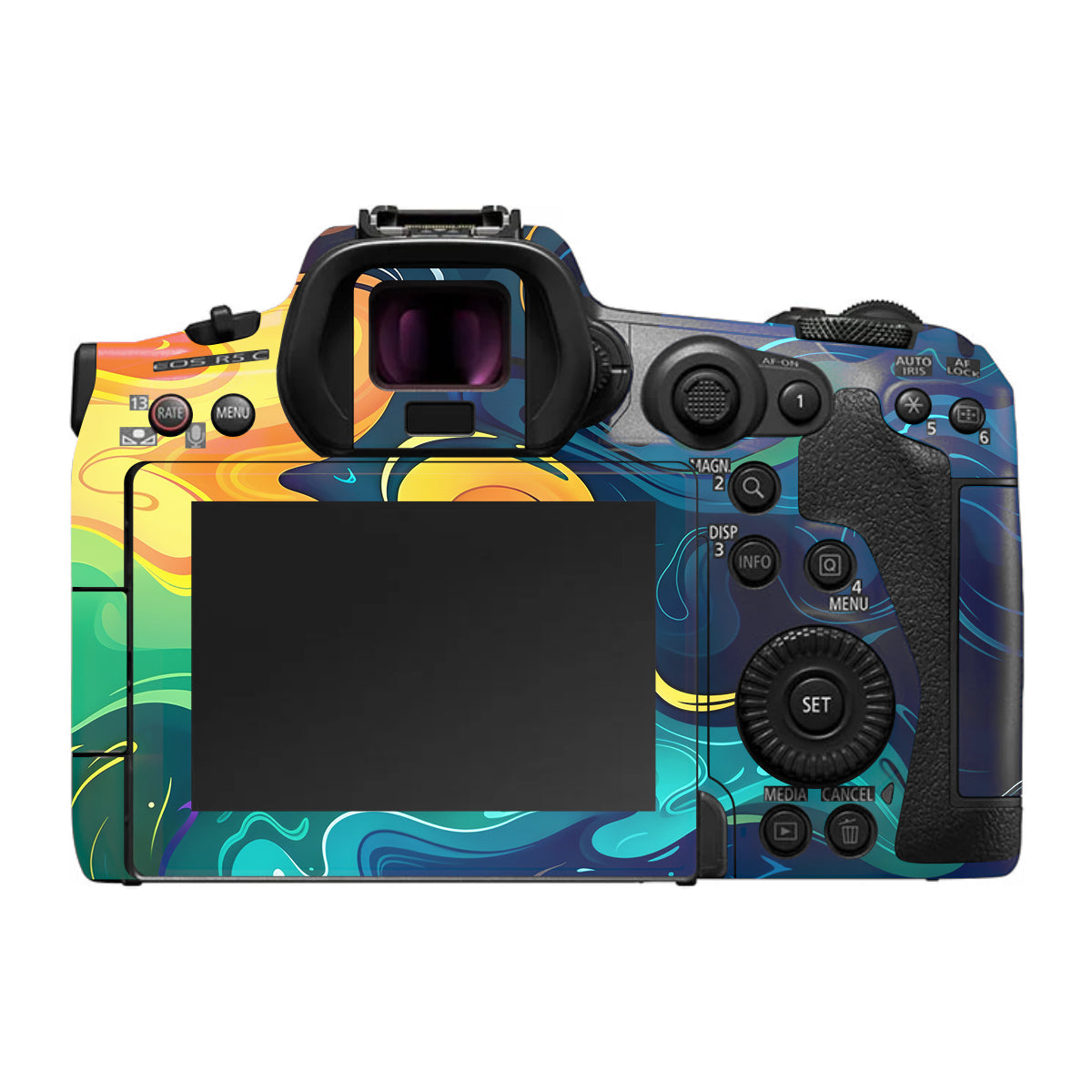 Rainbow Liquid Fusion Canon EOS R5 C Camera Skin