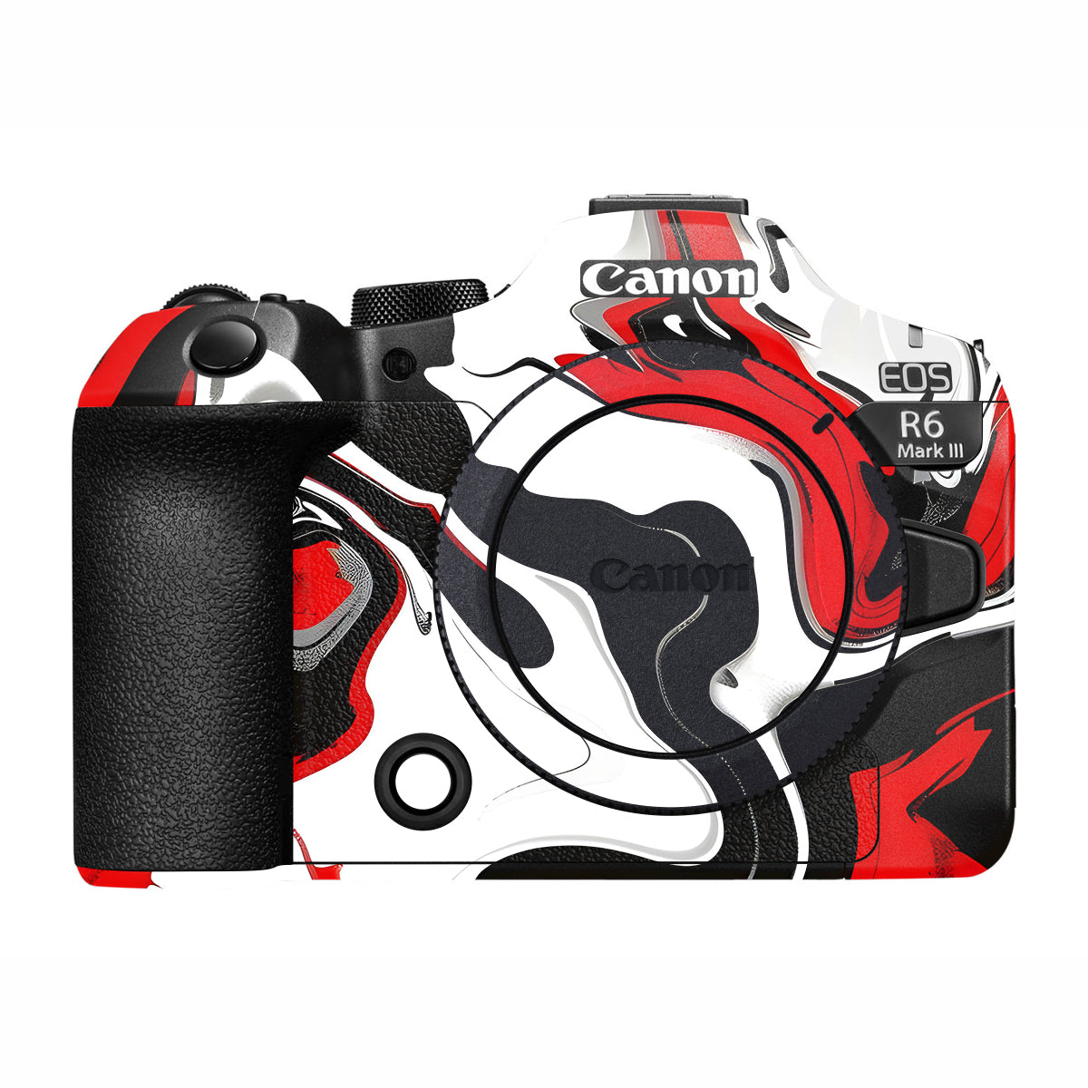 Scarlet and White Motion Canon R6 Mark III Camera Skin