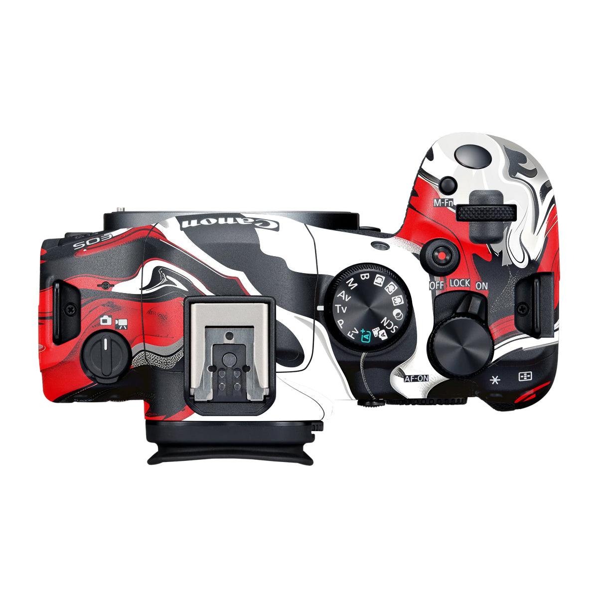 Scarlet and White Motion Canon R6 Mark III Camera Skin