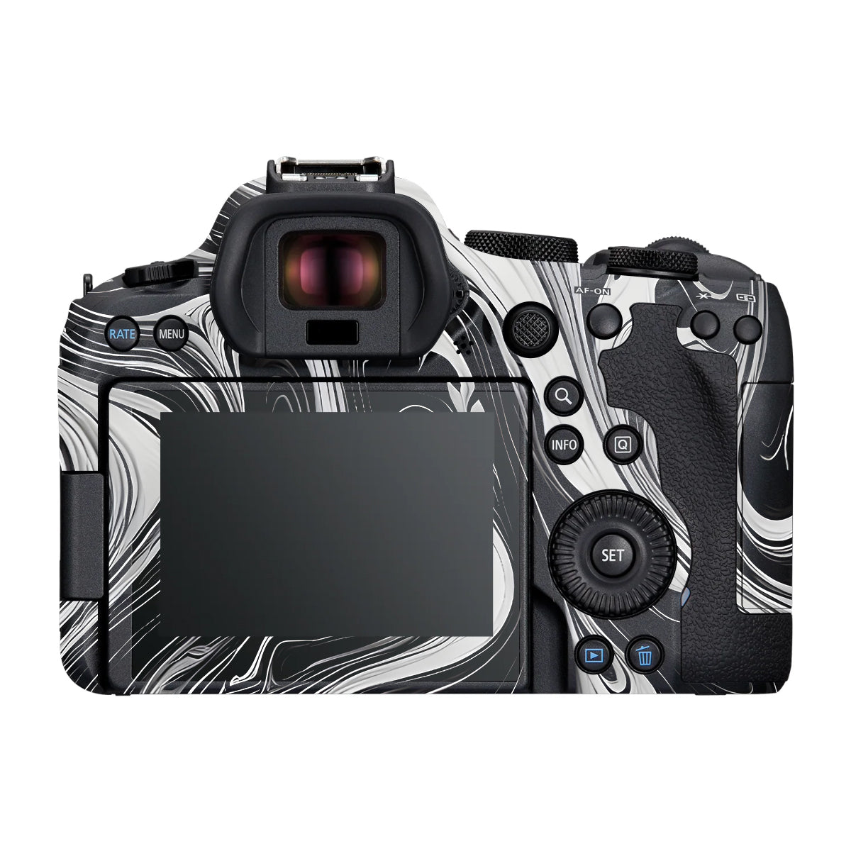 Black and White Marble Canon R6 Mark III Camera Skin