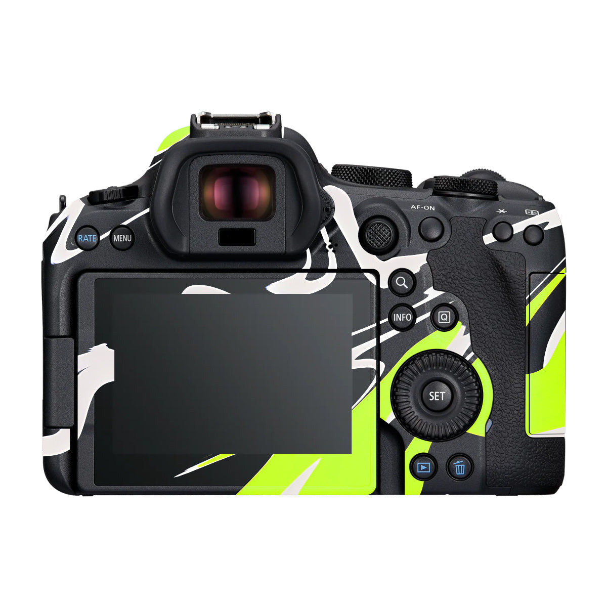 Neon Green and Black Pattern Canon R6 Mark III Camera Skin