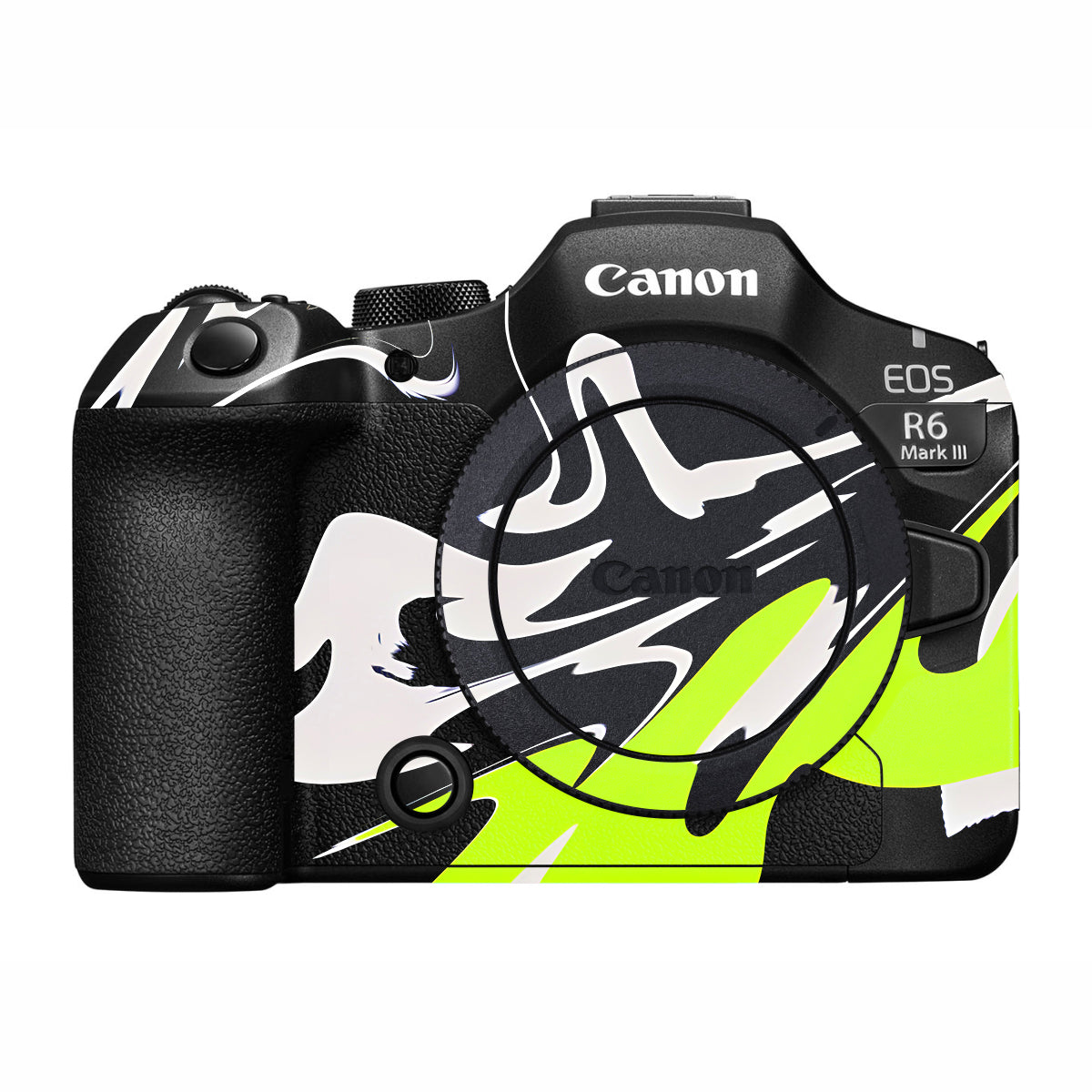 Neon Green and Black Pattern Canon R6 Mark III Camera Skin