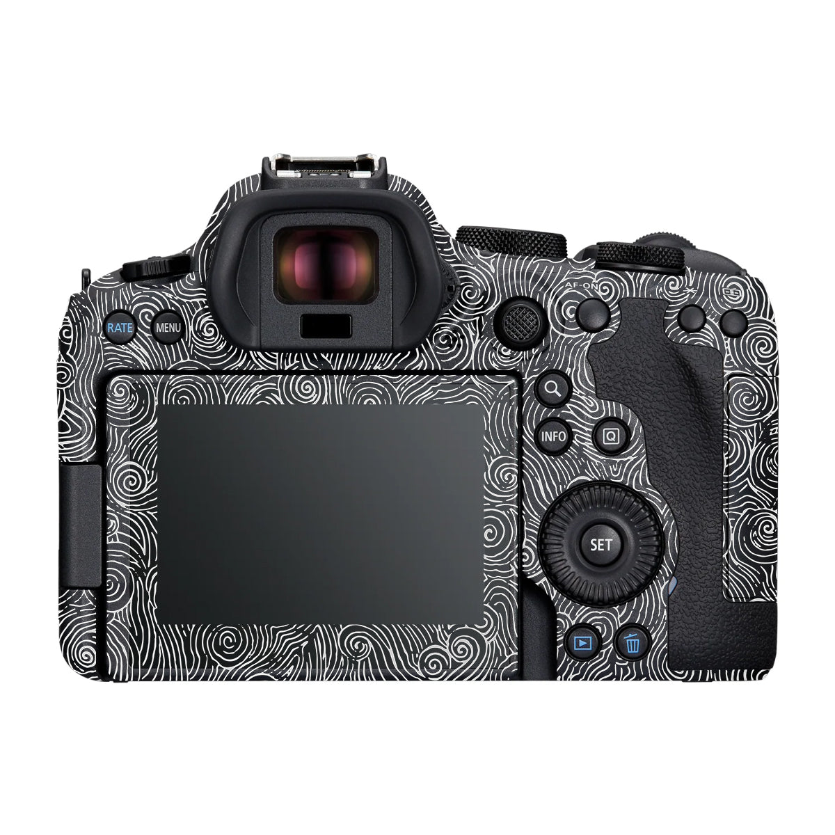 White Spirals Canon R6 Mark III Camera Skin