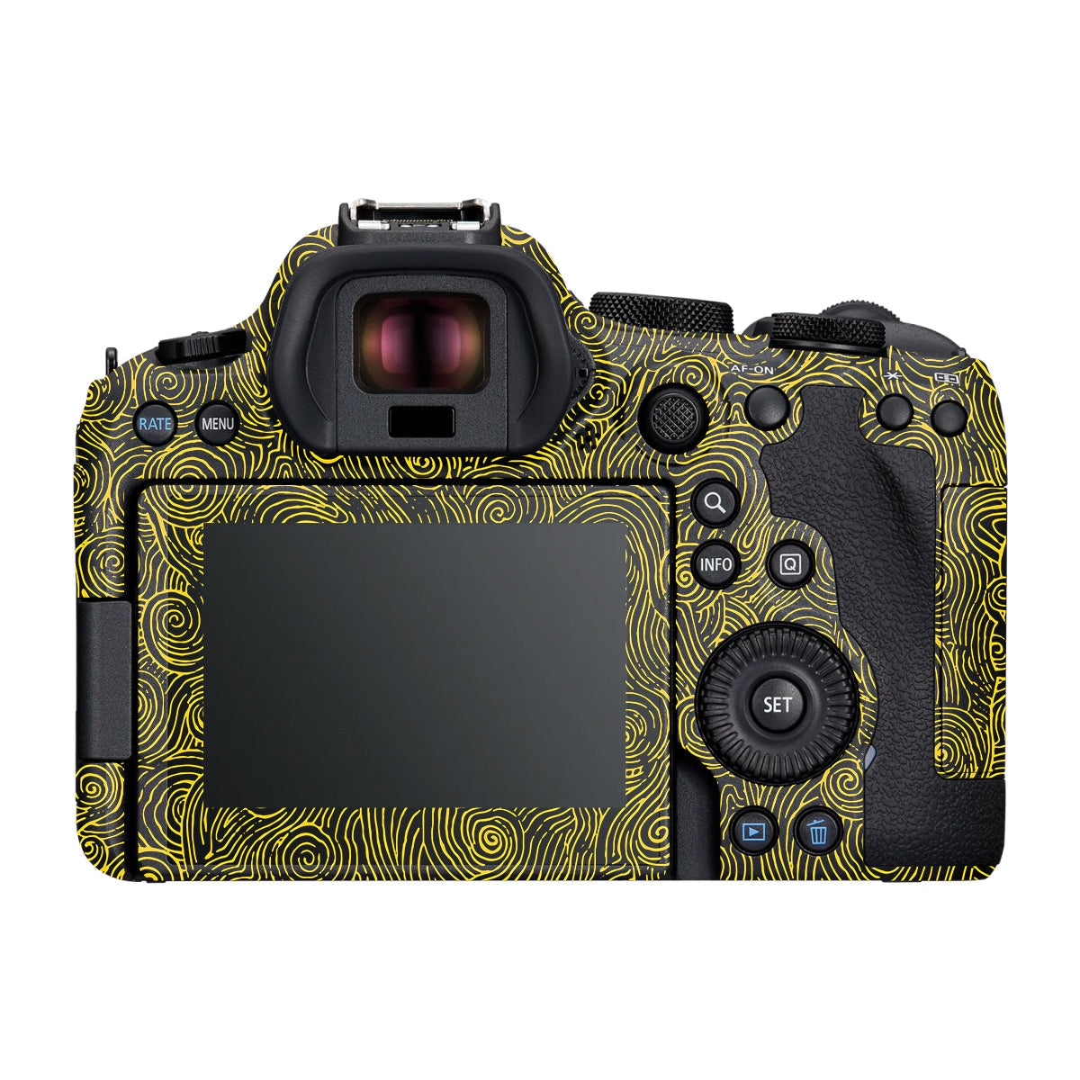 Yellow Spirals Canon R6 Mark III Camera Skin