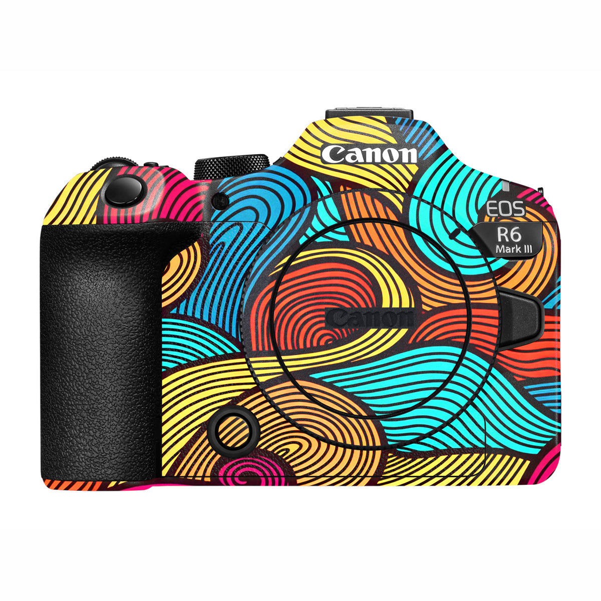 Retro Colorful Doodle Art Pattern Canon R6 Mark III Camera Skin