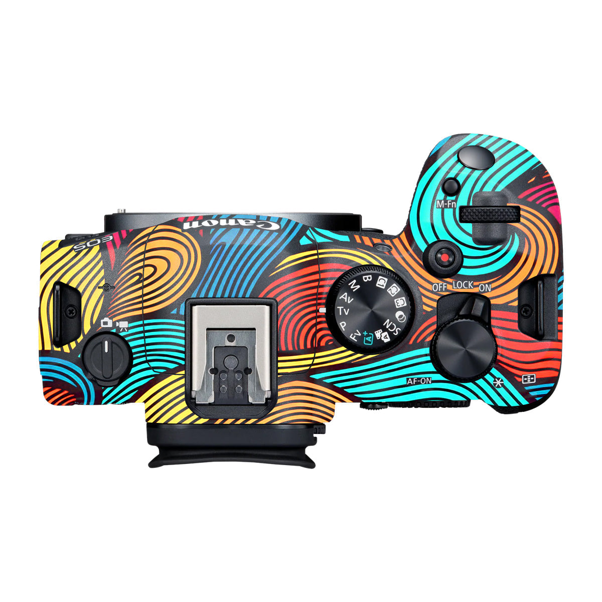 Retro Colorful Doodle Art Pattern Canon R6 Mark III Camera Skin