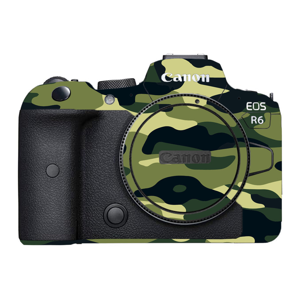 Forest Green Camo Canon EOS R6 Mark I Camera Skins