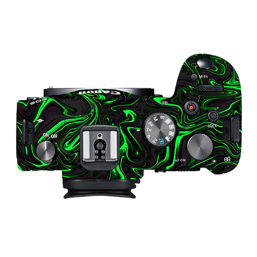 Green Liquid Pattern Canon EOS R6 Mark I Camera Skins
