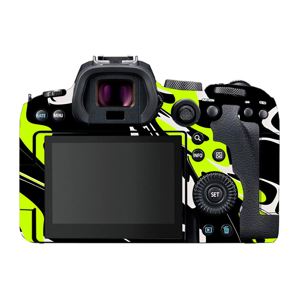 Neon Green and Black Pattern Canon EOS R6 Mark I Camera Skins