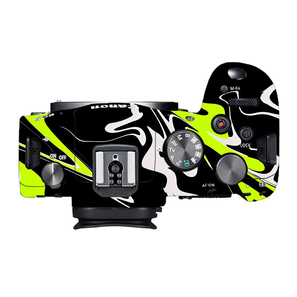 Neon Green and Black Pattern Canon EOS R6 Mark I Camera Skins