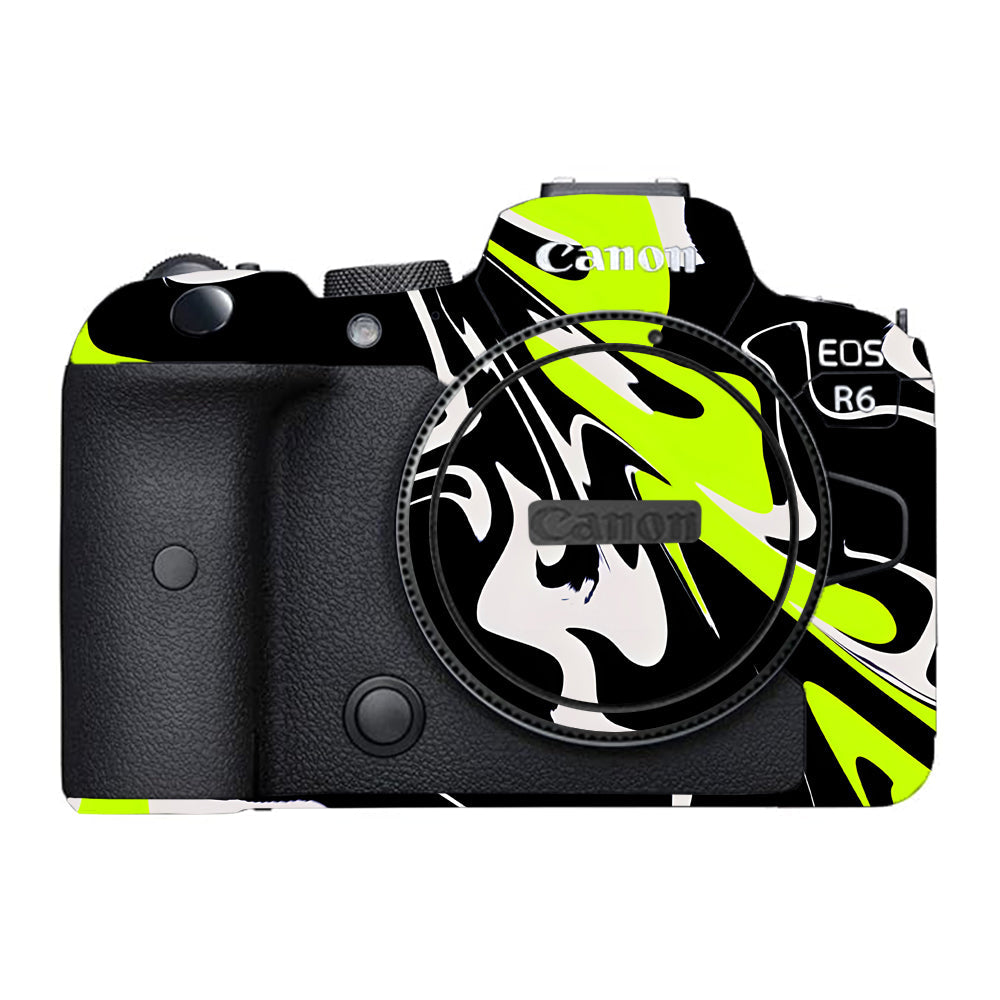 Neon Green and Black Pattern Canon EOS R6 Mark I Camera Skins