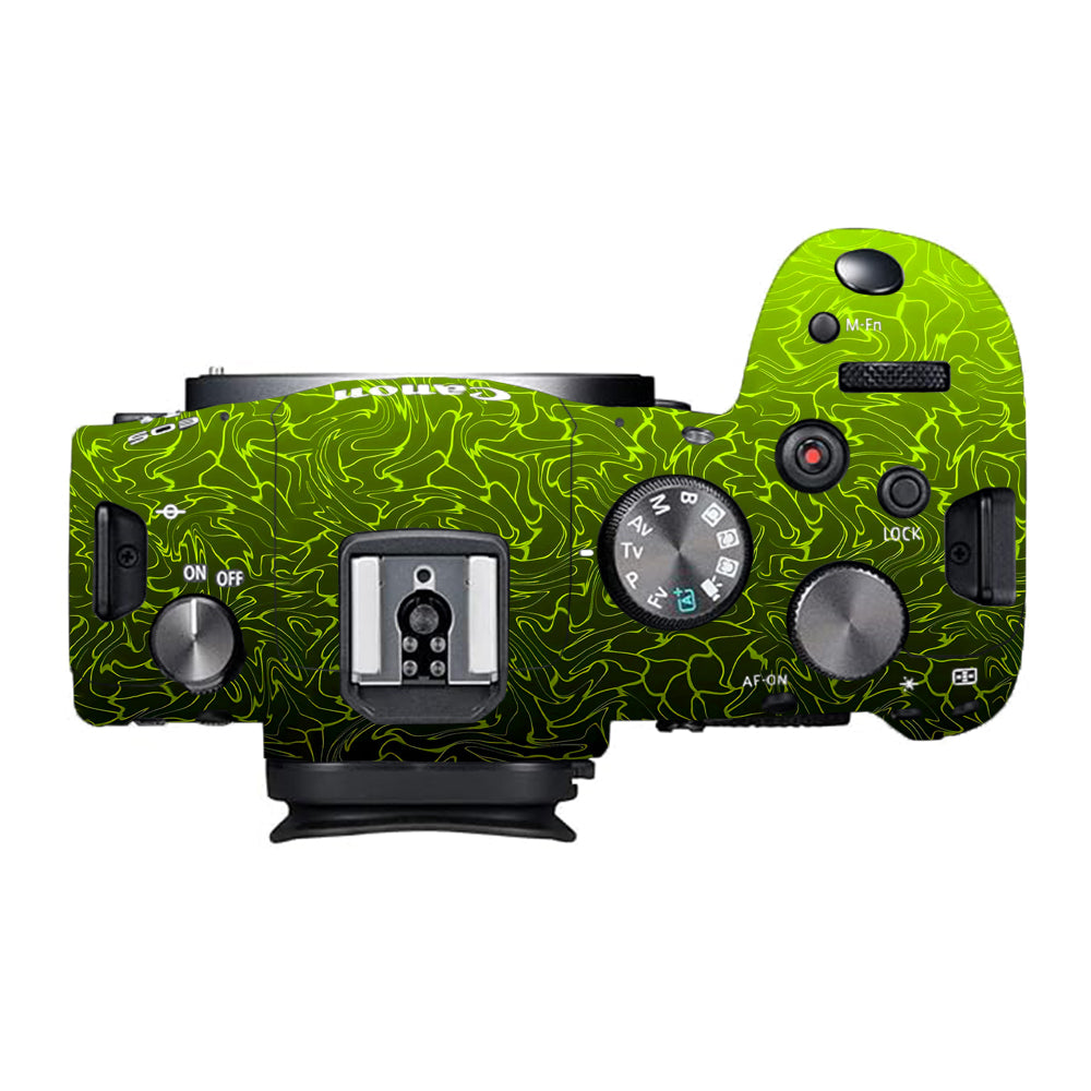 Lime Yellow to Black Gradient Canon EOS R6 Mark I Camera Skins