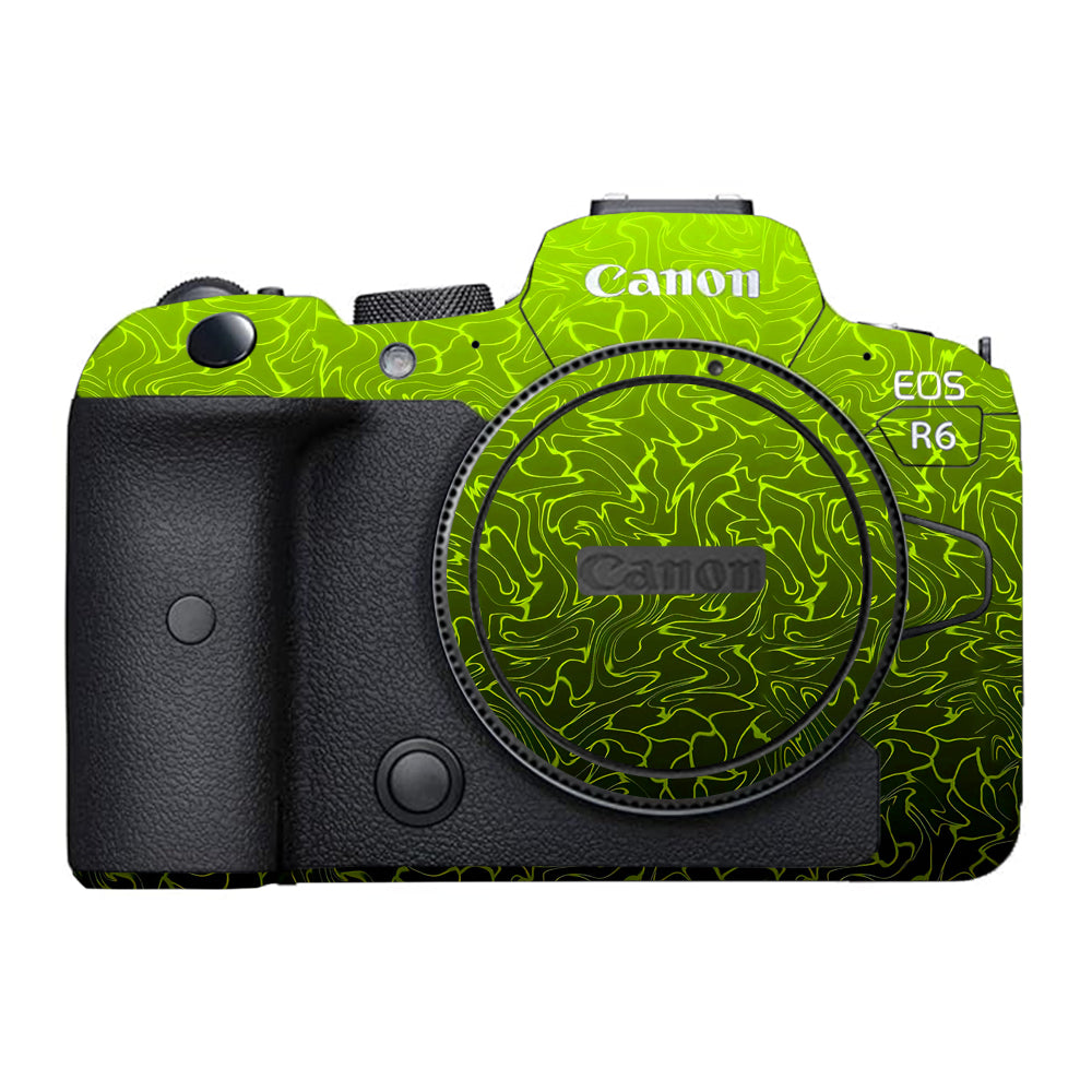 Lime Yellow to Black Gradient Canon EOS R6 Mark I Camera Skins