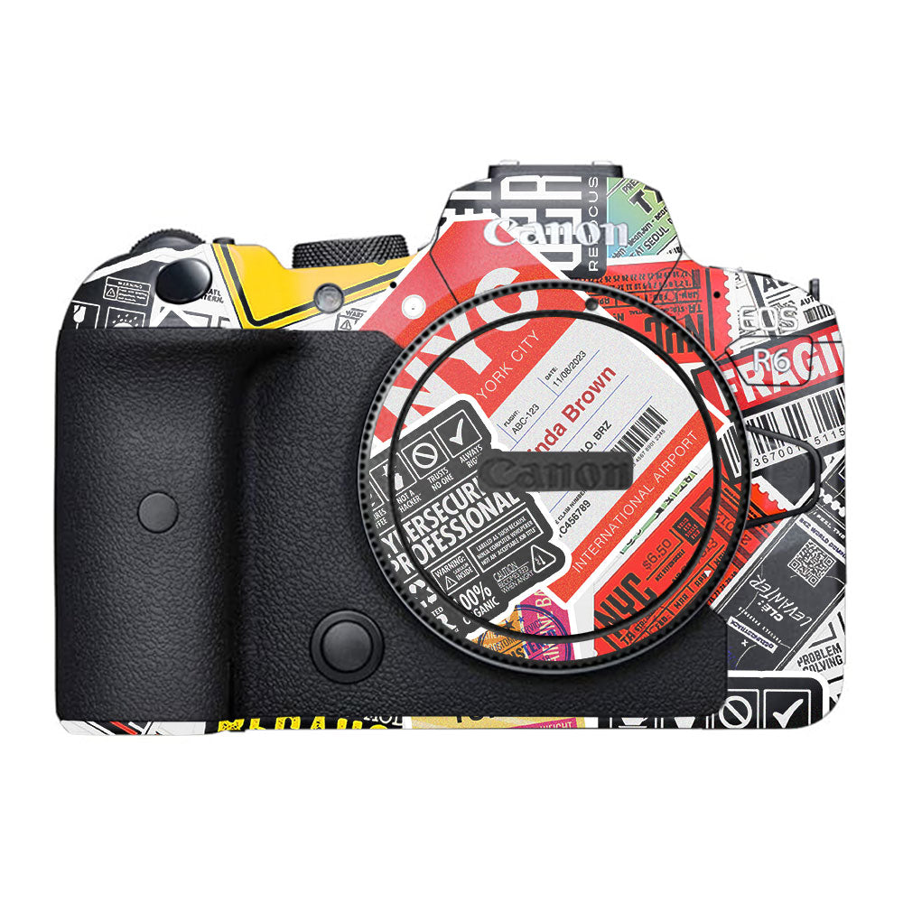 Tech Aesthetic Sticker Collage Canon EOS R6 Mark II Camera Skins