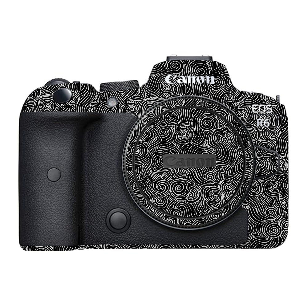 White Spirals Canon EOS R6 Mark I Camera Skins