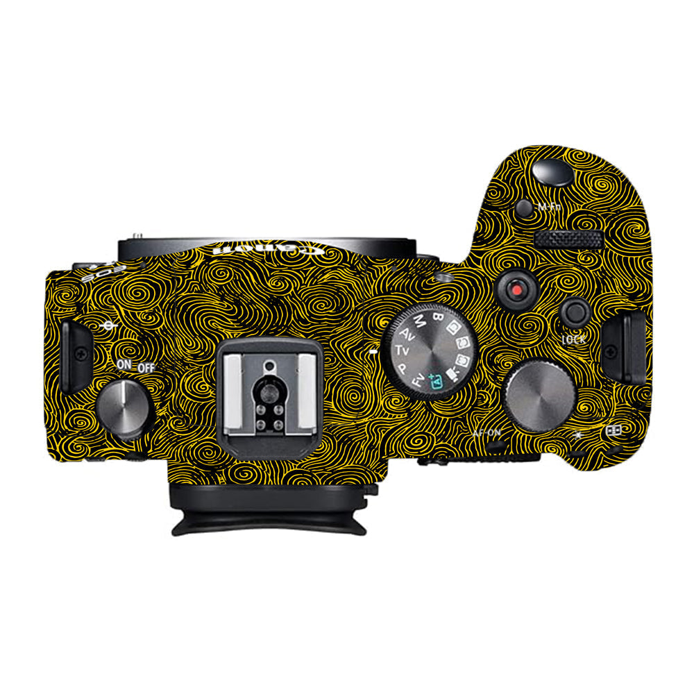 Yellow Spirals Canon EOS R6 Mark I Camera Skins