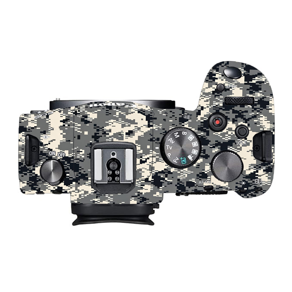 Grey Black Pixel Canon EOS R6 Mark I Camera Skins