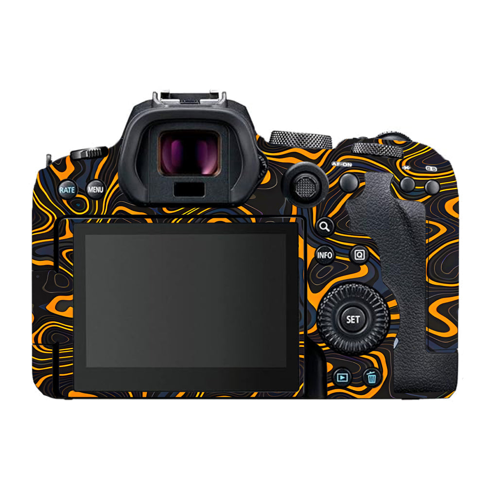 Amber Topographic Waves Canon EOS R6 Mark I Camera Skins
