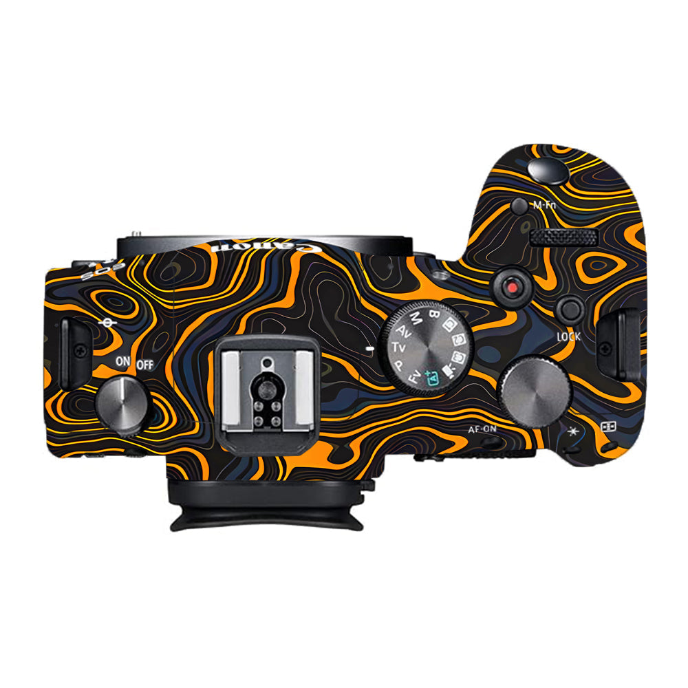 Amber Topographic Waves Canon EOS R6 Mark I Camera Skins