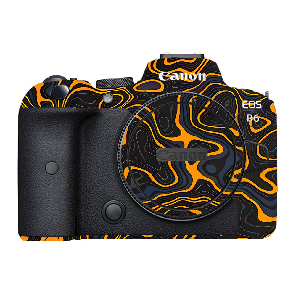 Amber Topographic Waves Canon EOS R6 Mark I Camera Skins