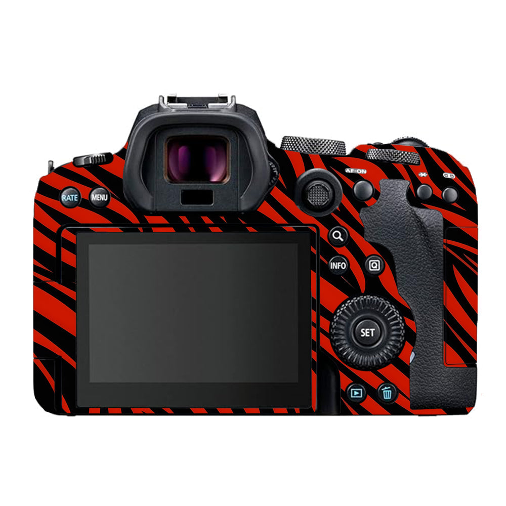 Red and Black Stripes Canon EOS R6 Mark I Camera Skins