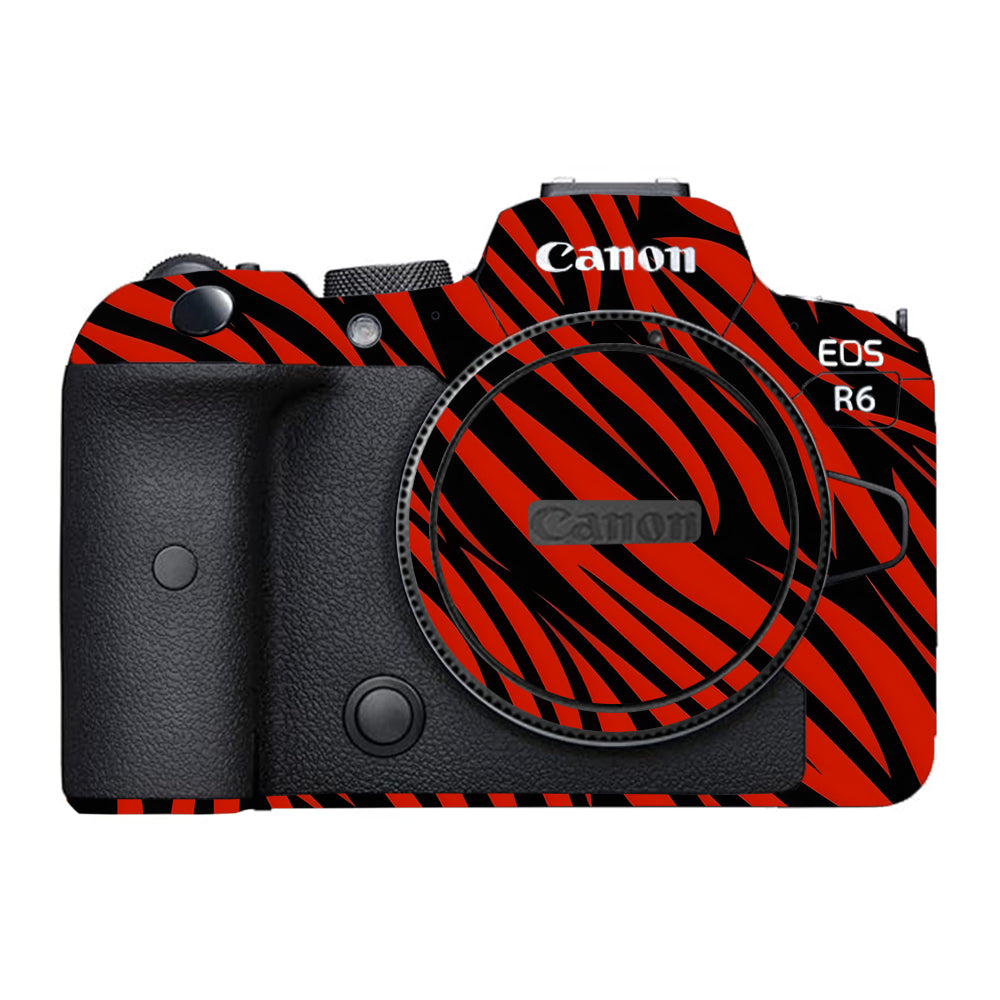 Red and Black Stripes Canon EOS R6 Mark I Camera Skins