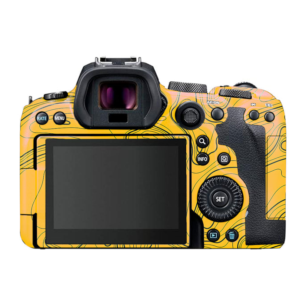 Topographic Map Pattern Canon EOS R6 Mark I Camera Skin