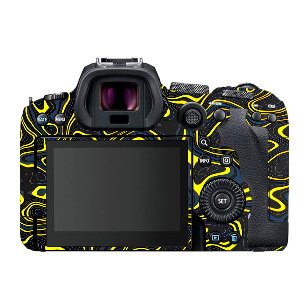 Neon Lava Contours Canon EOS R6 Mark I Camera Skins