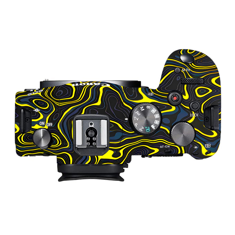 Neon Lava Contours Canon EOS R6 Mark I Camera Skins