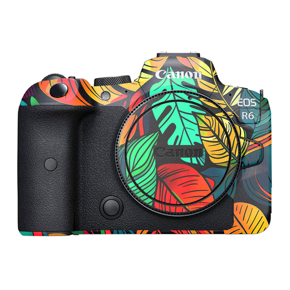 Tropical Jungle Leaves Canon EOS R6 Mark I Camera Skin