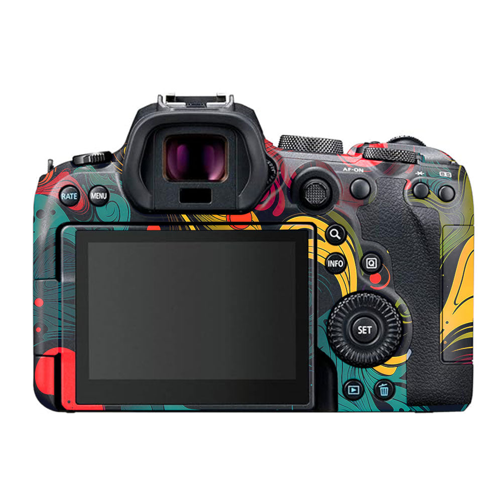 Psychedelic Color Swirl Canon EOS R6 Mark I Camera Skin