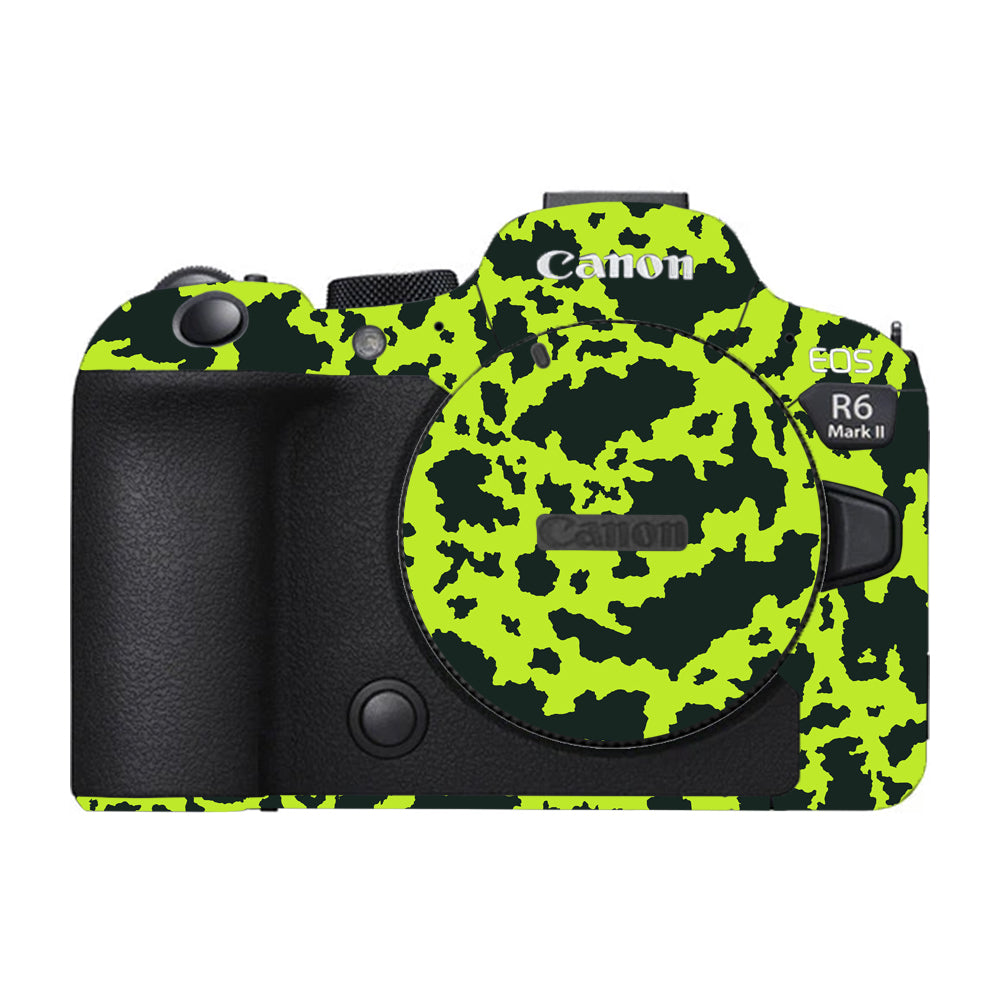 Neon Green Splatter Canon EOS R6 Mark II Camera Skins