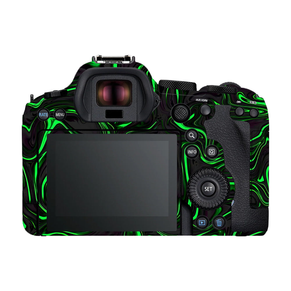 Green Liquid Pattern Canon EOS R6 Mark II Camera Skins