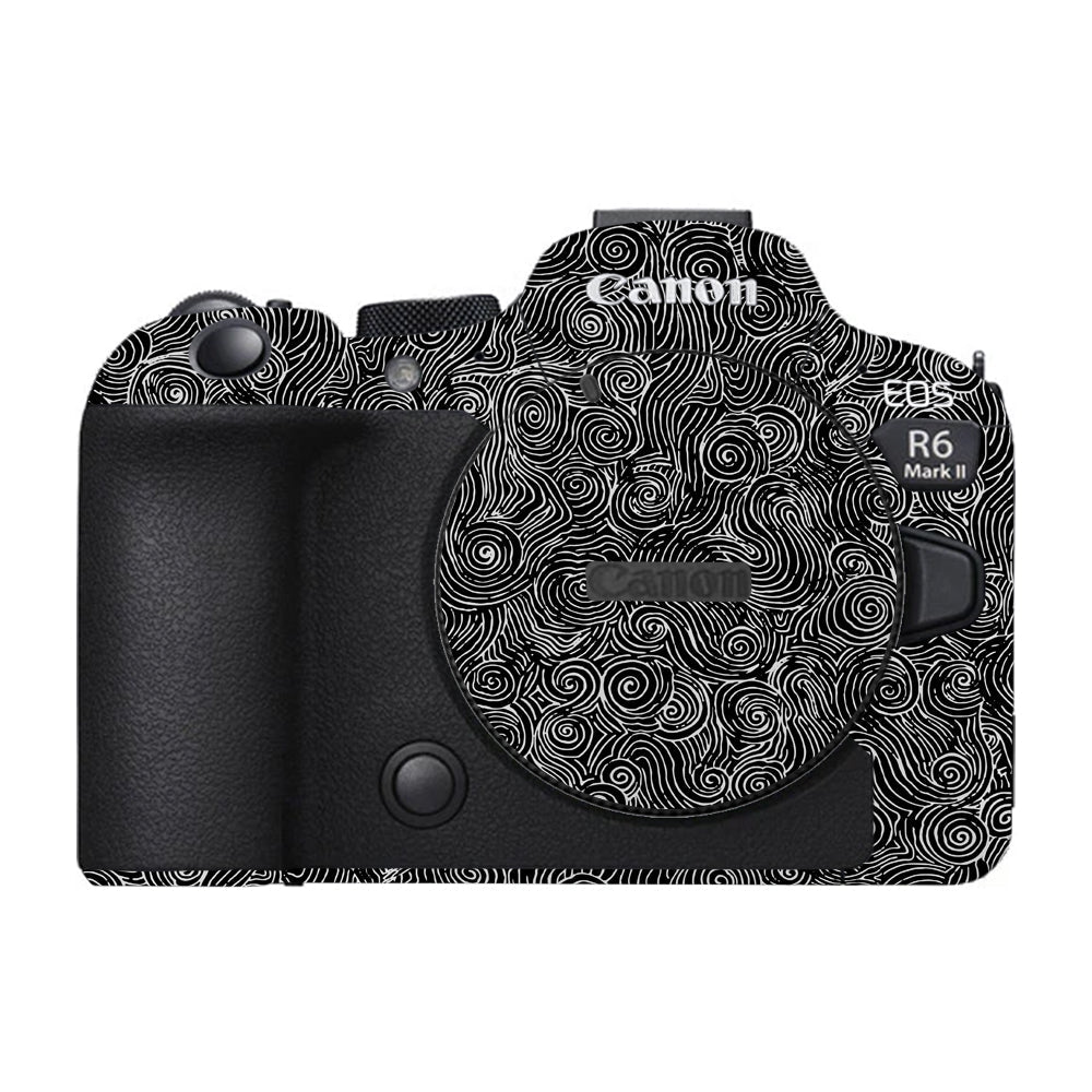 White Spirals Canon EOS R6 Mark II Camera Skins