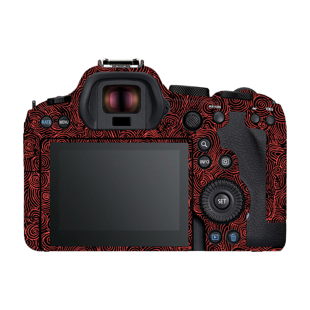 Red Spirals Canon EOS R6 Mark II Camera Skins